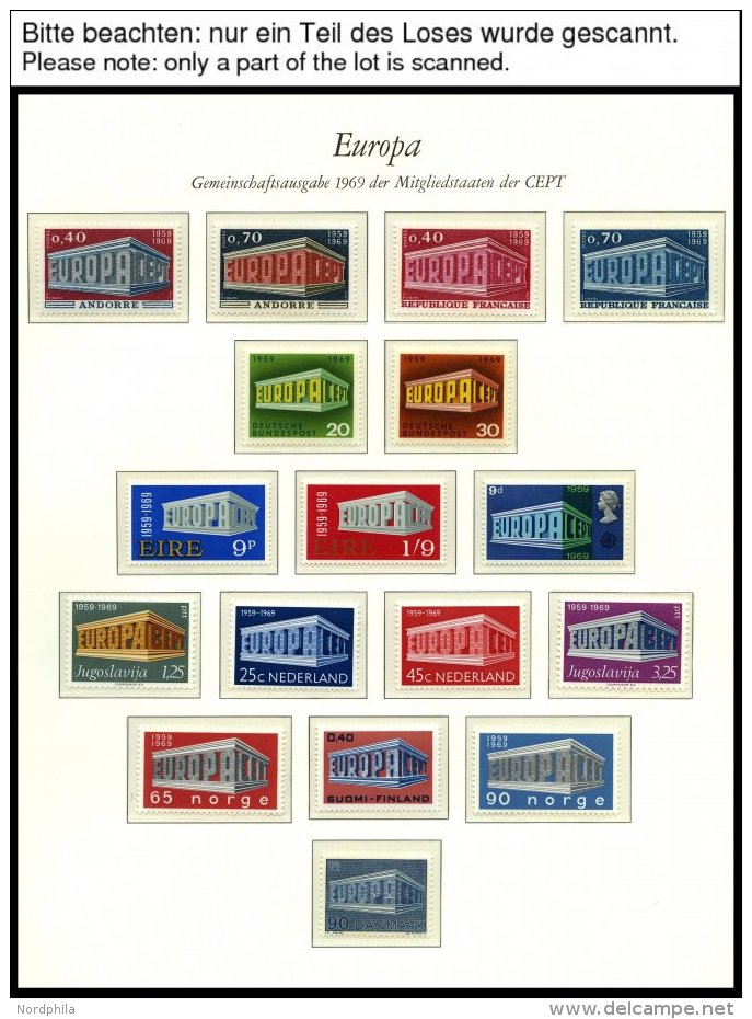 EUROPA UNION **, 1969-71, Stilisierter Tempel, Flechtwerk Und Waagerechte Kette, 3 Komplette Jahrgänge, Pracht, Mi. - Collections