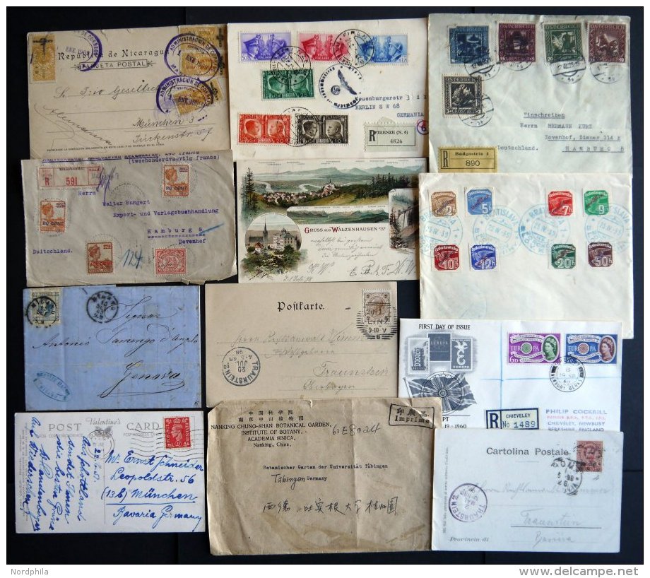 SLG. ALLE WELT Kleine Interessante Briefpartie Von 20 Belegen Europa Und Übersee, Fundgrube, Besichtigen! - Autres & Non Classés
