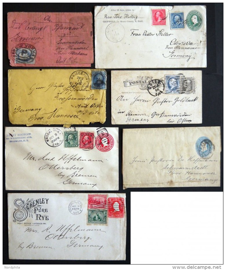 SAMMUNGEN, LOTS 1884-1922, Interessante Partie Von über 20 Belegen, Fast Nur Nach Deutschland, Unterschiedliche Erh - Collections