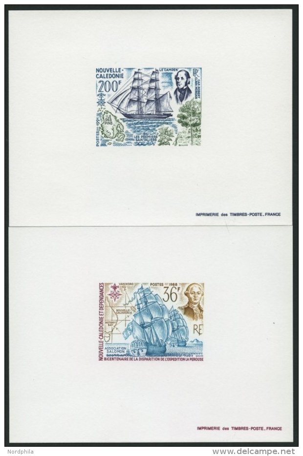 NEUKALEDONIEN 819,914P (*), 1988/91, 36, 200 F. Schiffe, Je Als Epreuves De Luxe, Pracht - Autres & Non Classés