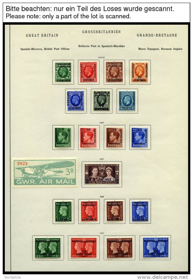 MAROKKO *, 1912-1940, Ungebrauchter Sammlungsteil Britische Post Incl. Tanger, Prachterhaltung - Marocco (1956-...)
