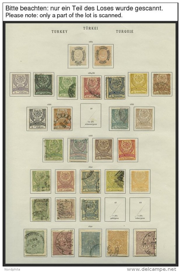 TÜRKEI O, *, 1882-1925, Interessanter Alter Sammlungsteil Mit Einigen Besseren Ausgaben, U.a. Mi.Nr. 212-21 *, 252- - Autres & Non Classés