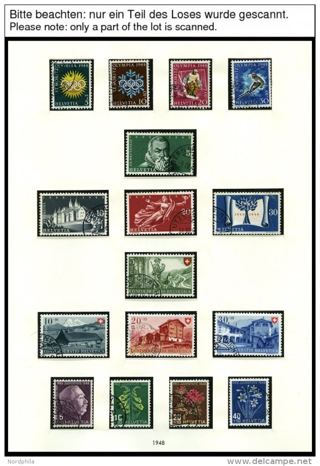 SAMMLUNGEN O, Gestempelte Sammlung Schweiz Von 1938-68 Mit Mittleren Ausgaben Im SAFE Falzlosalbum, Fast Nur Prachterhal - Collections