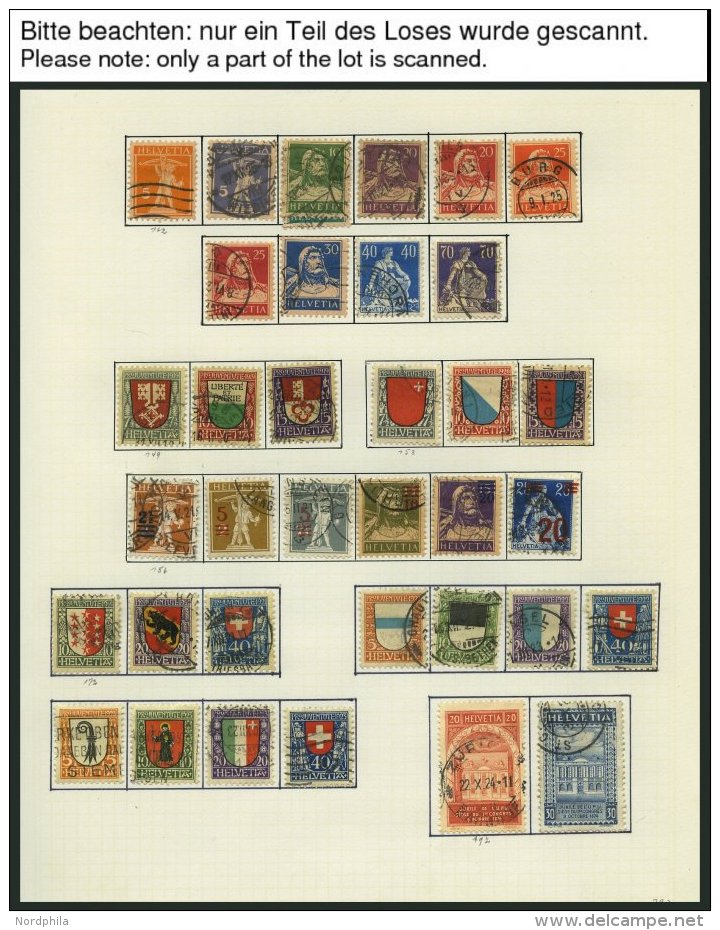 SAMMLUNGEN O, 1907-90, Sammlungsteil Schweiz Mit Mittleren Ausgaben, Feinst/Pracht, Mi. Ca. 2600.- - Collections