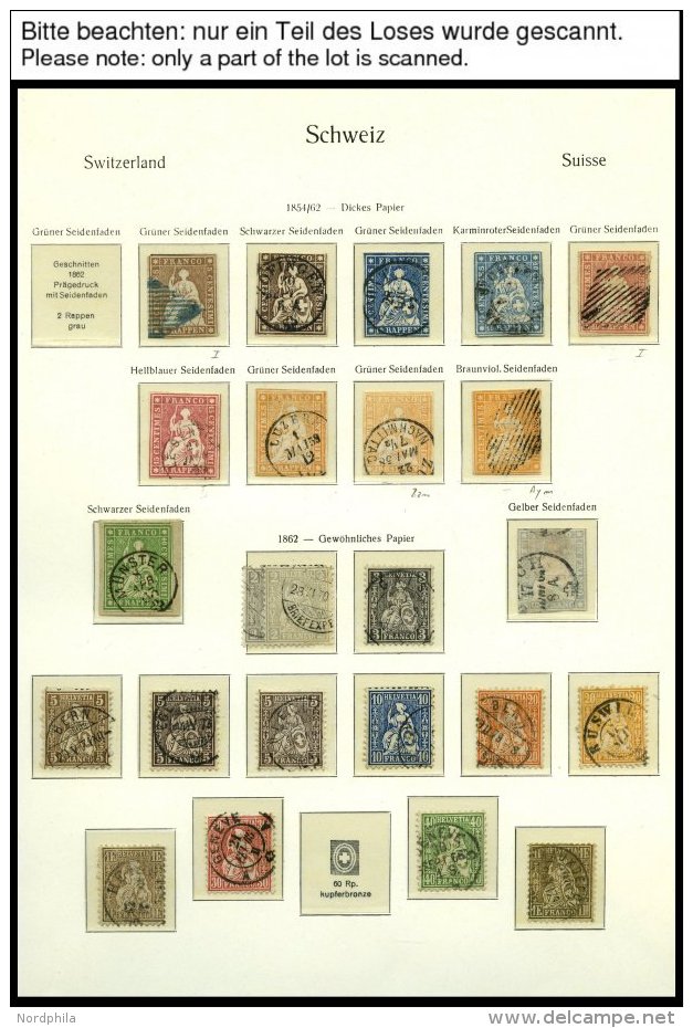 SAMMLUNGEN O,*, **, Sammlung Schweiz Von 1850-1964 Mit Mittleren Werten Und Sätzen, Ab Ca. 1940 Nur Ungebraucht Ges - Collections