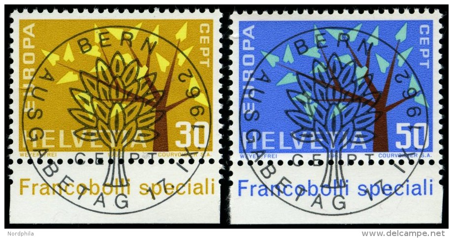SCHWEIZ BUNDESPOST 756/7 O, 1962, Europa Mit Ersttags-Vollstempeln, Pracht - Oblitérés