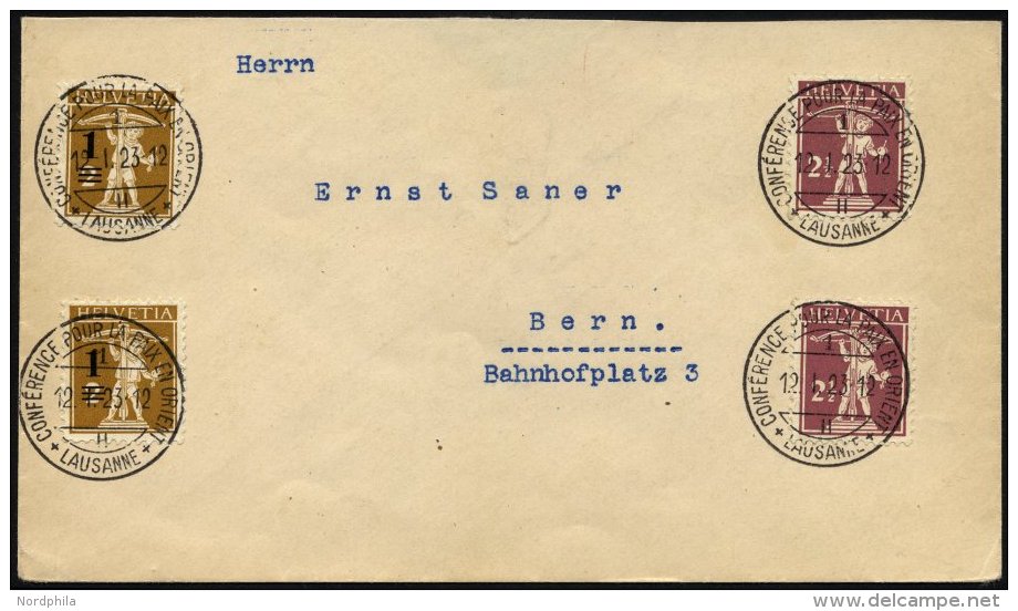 SCHWEIZ BUNDESPOST 124,136 BRIEF, 12.1.1923, 1 C. Auf 2 C. Und 21/2 C. Tellknabe Auf Inlandsbrief Mit Sonderstempel Der - Usati