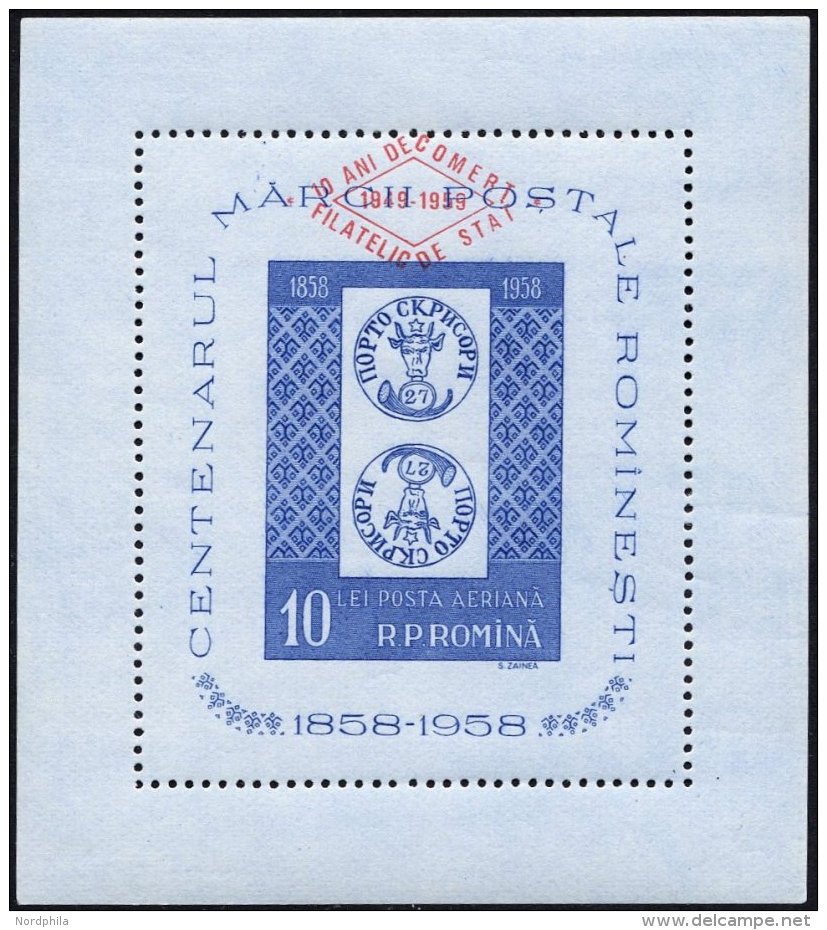 RUMÄNIEN Bl. 42 **, 1959, Block Philateliedienst, Pracht, Mi. 180.- - Autres & Non Classés