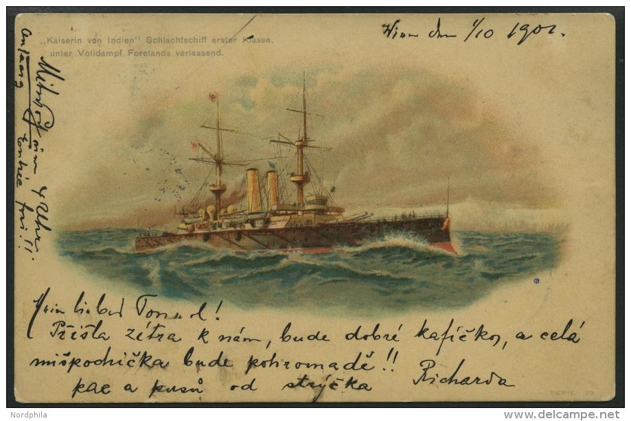 FELDPOST Kaiserin Von Indien, Künstlerkarte Von 1901, Pracht - Autres & Non Classés