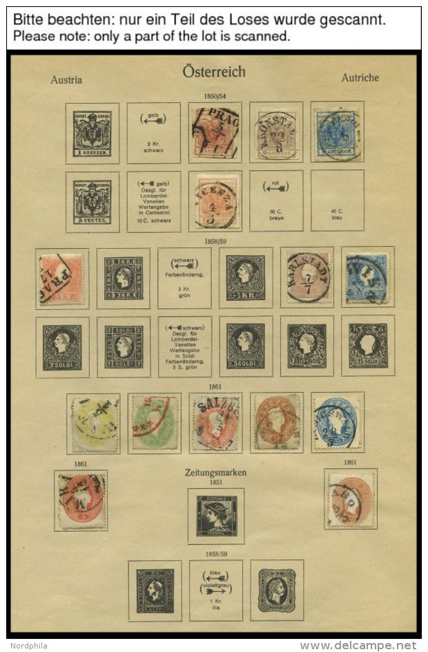 SAMMLUNGEN O,* , 1850-1937, Alter Sammlungsteil Österreich Mit Diversen Guten Mittleren Ausgaben, Erhaltung Feinst/ - Collections