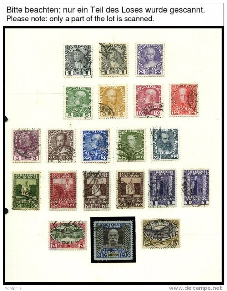 SAMMLUNGEN O,* , überwiegend Gestempelte Sammlung Österreich Von 1908-1937, Dabei Auch Gute Mittlere Ungebrauc - Collections