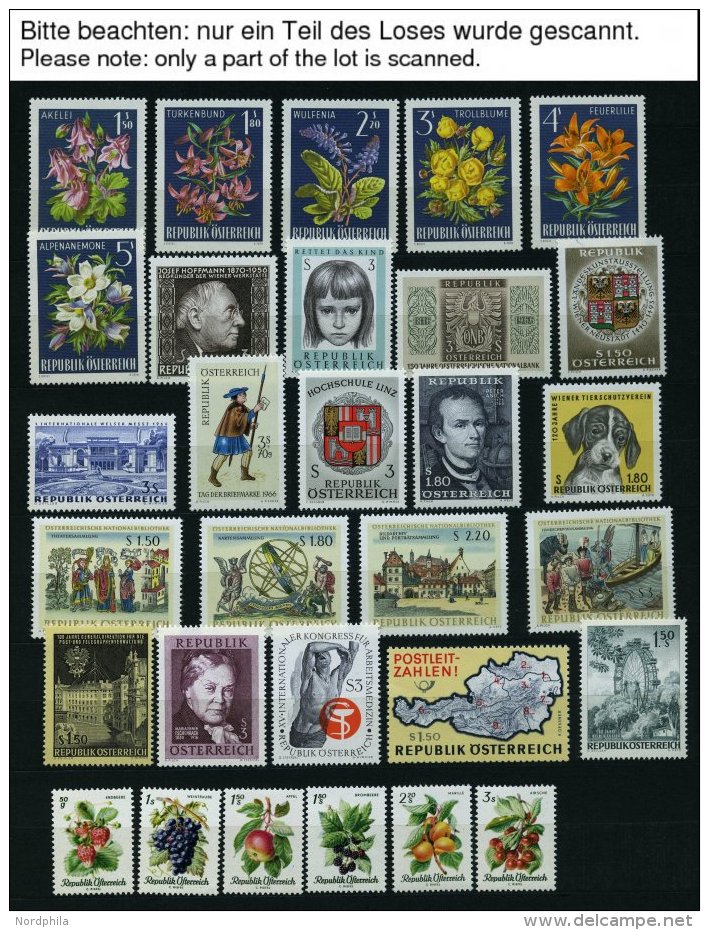 SAMMLUNGEN **, Bis Auf 1982/3 Wohl Komplette Postfrische Sammlung Österreich Von 1966-83 Im Einsteckbuch, Prachterh - Collections