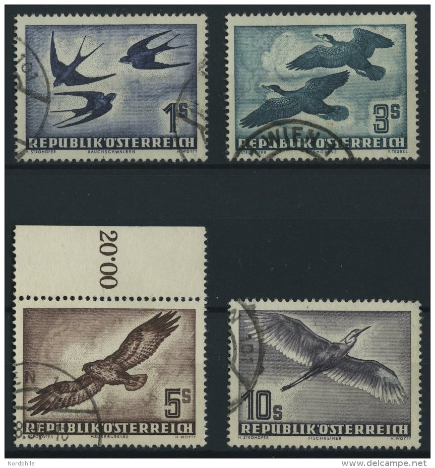 STERREICH 984-87 O, 1953, Vögel, Prachtsatz, Mi. 300.- - Oblitérés