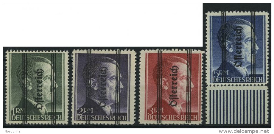 STERREICH 693-96I **, 1945, 1 - 5 RM Grazer Aufdruck, Type I, Prachtsatz, Fotoattest Kovar, Mi. 800.- - Oblitérés