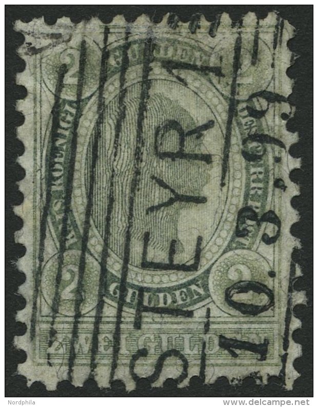 STERREICH 68A O, 1896, 2 G. Grün, Gezähnt L 101/2, Schraffenstempel STEYR 1, Pracht, Gepr. Dr. Ferchenbauer, M - Oblitérés