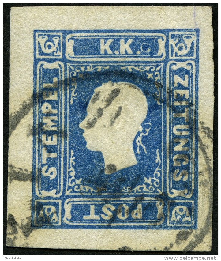 STERREICH 16a O, 1858, 1.05 Kr. Hellblau, K1 LINZ, Allseits Breitrandig, Kabinett, Gepr. Pfenninger Und Fotobefund Rismo - Oblitérés