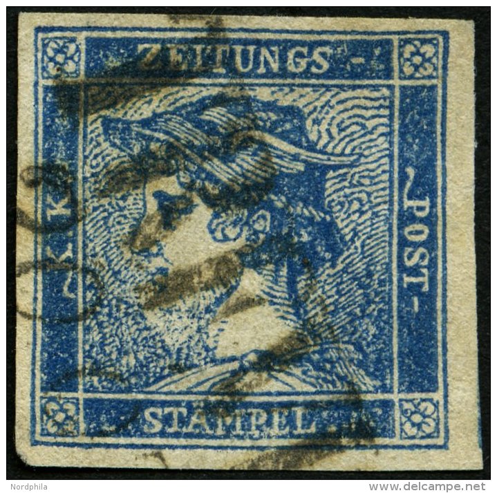 STERREICH 6II O, 1851, 0.6 Kr. Blau, Type II, L2 TREVISO (Venetien), Pracht - Oblitérés