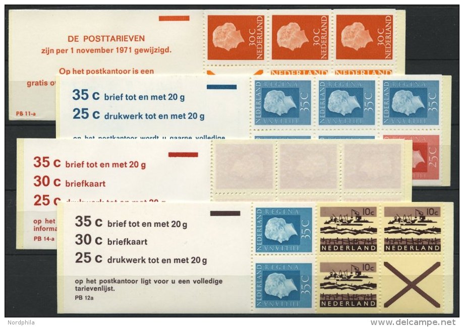 ZUSAMMENDRUCKE MH 11,13-15 **, 1973, 4 Verschiedene Markenheftchen, Mi. 131.- - Autres & Non Classés