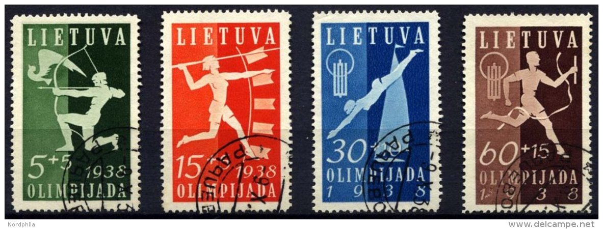LITAUEN 417-20 O, 1938, Nationale Sportspiele, üblich Gezähnter Prachtsatz, Mi. 60.- - Lituanie