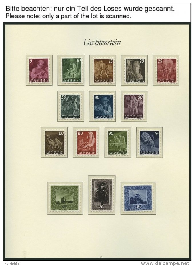 SAMMLUNGEN, LOTS **, Postfrische Sammlung Liechtenstein Von 1946-88 Mit Mittleren Ausgaben Im Borek Falzlosalbum, Ab 196 - Collections