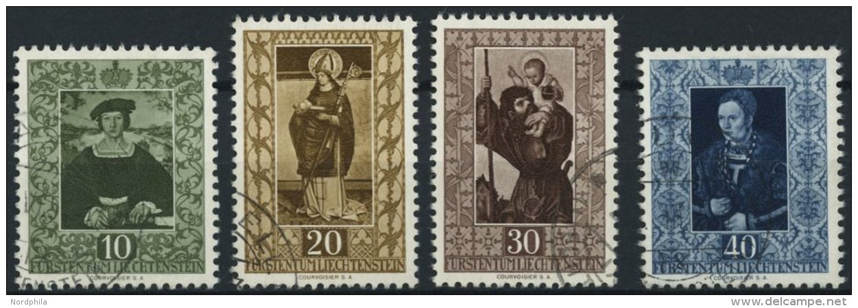 LIECHTENSTEIN 311-14 O, 1953, 4. Gemäldeserie, Prachtsatz, Mi. 100.- - Autres & Non Classés