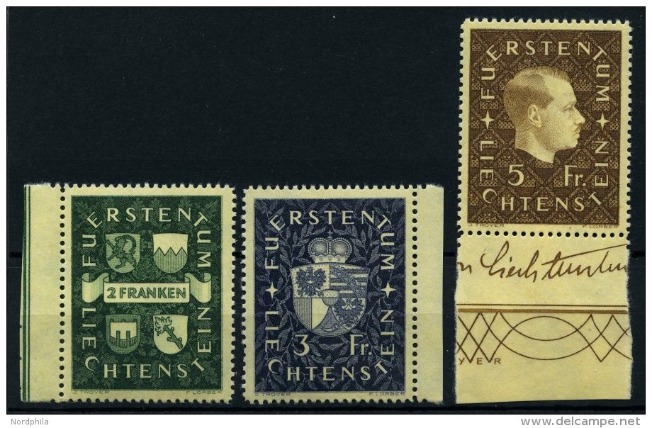 LIECHTENSTEIN 183-85 **, 1939, Wappen Und Fürst Franz Josef II, Prachtsatz, Mi. 70.- - Altri & Non Classificati