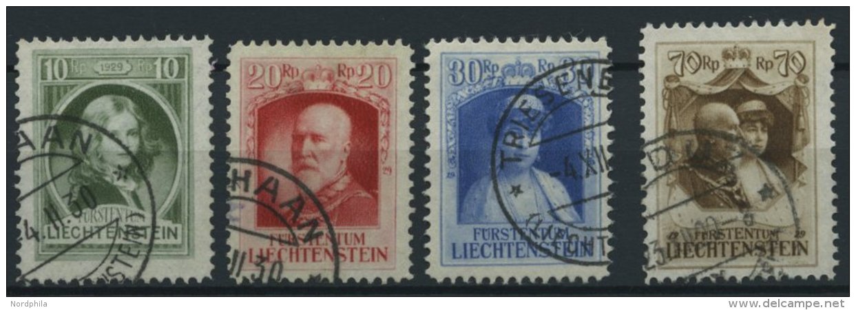 LIECHTENSTEIN 90-93 O, 1929, Regierungsantritt, Prachtsatz, Mi. 170.- - Autres & Non Classés