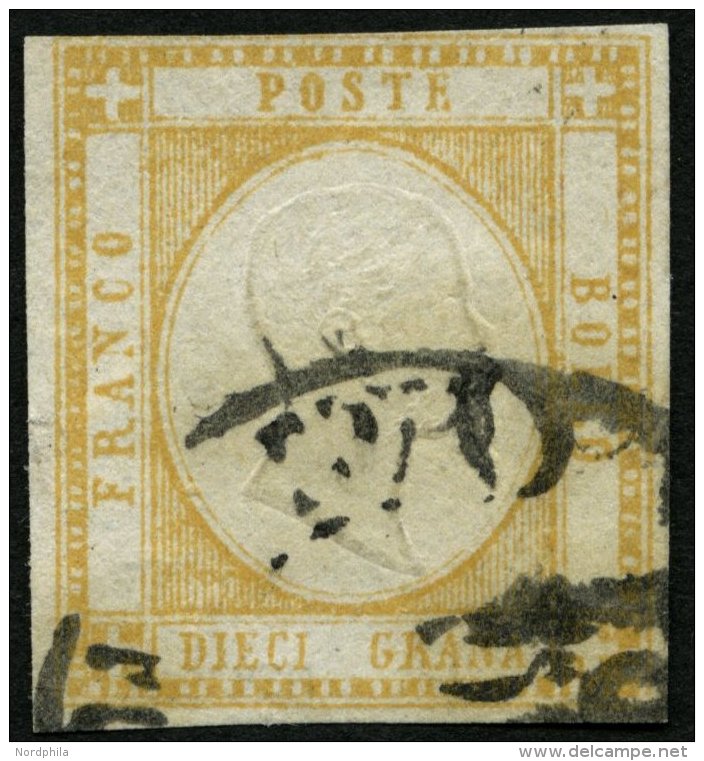 ITALIEN 6b O, 1861, 10 Gr. Gelbbraun, Feinst, Gepr. Newiger, Mi. 200.- - Italie