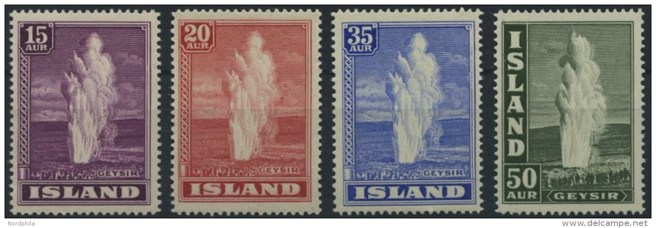 ISLAND 193-96 **, 1938, Geysir, Prachtsatz, Mi. 110.- - Autres & Non Classés