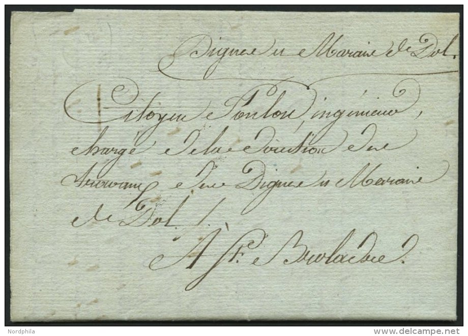 FRANKREICH VORPHILATELIE 1810, Brief Von DOL Nach Saint-Broladre Mit Inhalt, Gedruckter Briefbogen Des Travaux Publics, - Autres & Non Classés