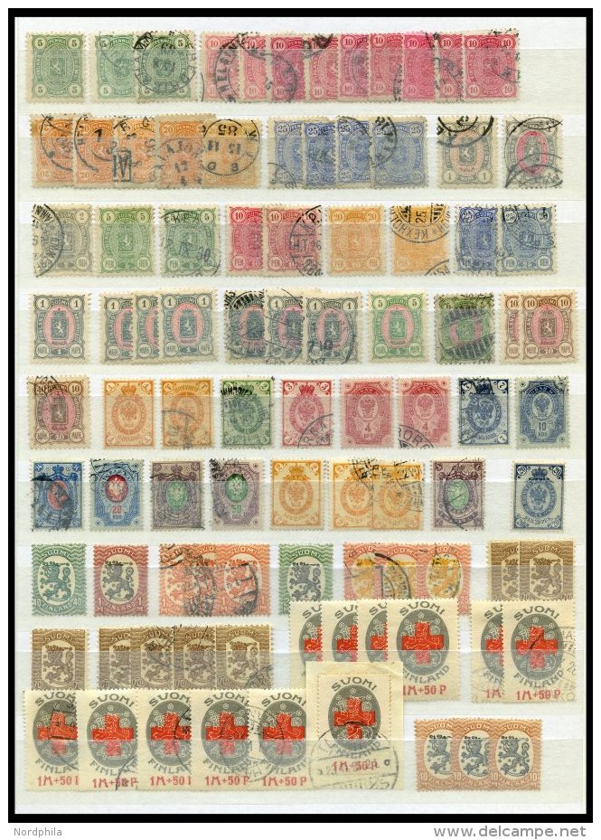 SAMMLUNGEN Aus 20-137 O,*,** , 1885-1929, Kleine, Meist Gestempelte Partie Mit Guten Mittleren Werten, Etwas Unterschied - Collections