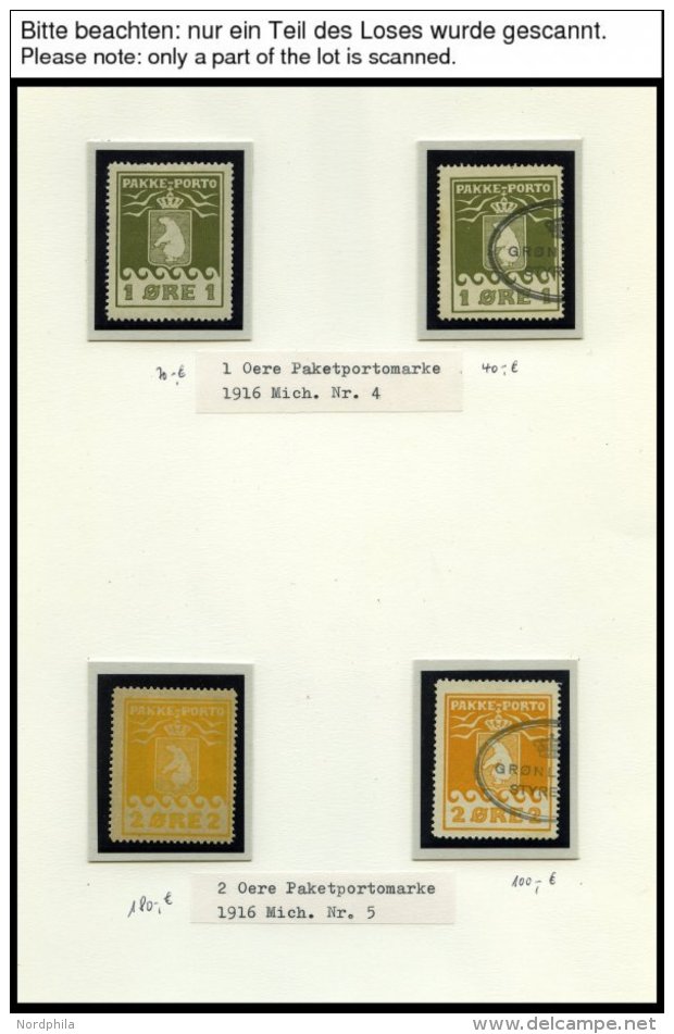 GRÖNLAND - DÄNISCHE POST **,*,o,Brief , Umfangreiche Sammlung Grönland Von 1915-97 In 2 Bänden Mit V - Sonstige & Ohne Zuordnung