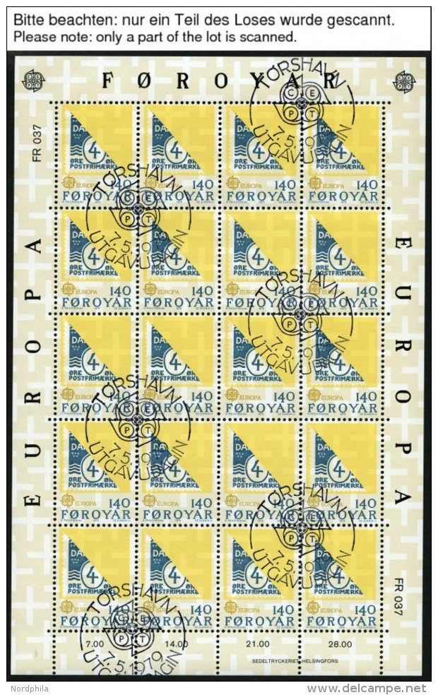 FÄRÖER KB O, 1979-90, Europa, Alle 12 Kleinbogensätze Komplett Mit Ersttagsstempeln, Pracht, Mi. 470.- - Autres & Non Classés