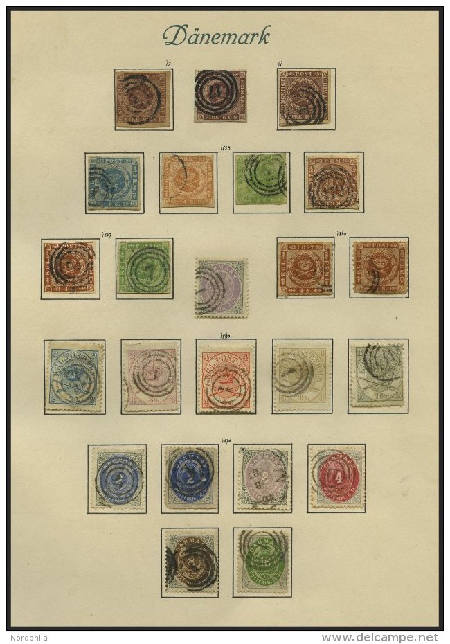 SAMMLUNGEN, LOTS O, *, 1851-1941, Interessanter Alter Sammlungsteil Dänemark Mit Vielen Guten Mittleren Werten, Auc - Autres & Non Classés