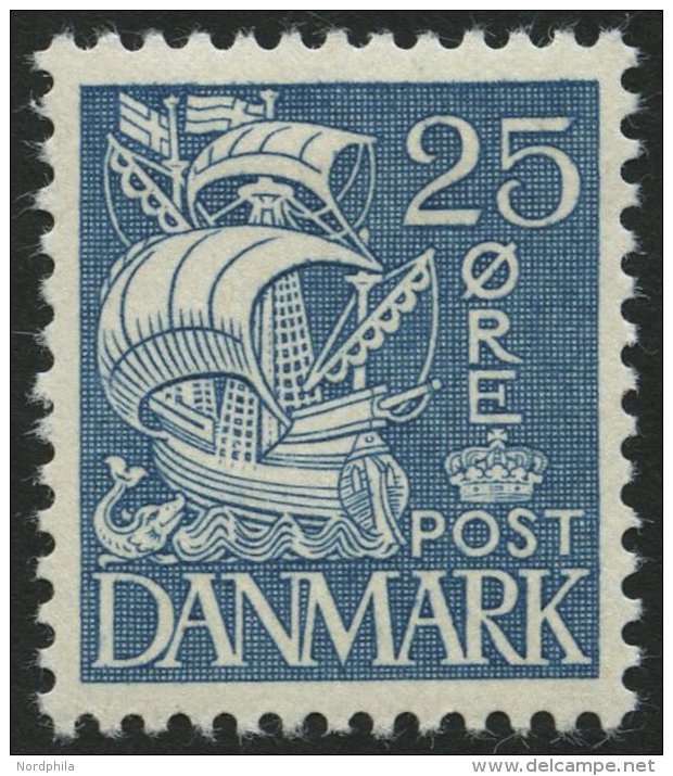 DÄNEMARK 204 *, 1933, 25 Ø Blau, Falzrest, Pracht - Oblitérés