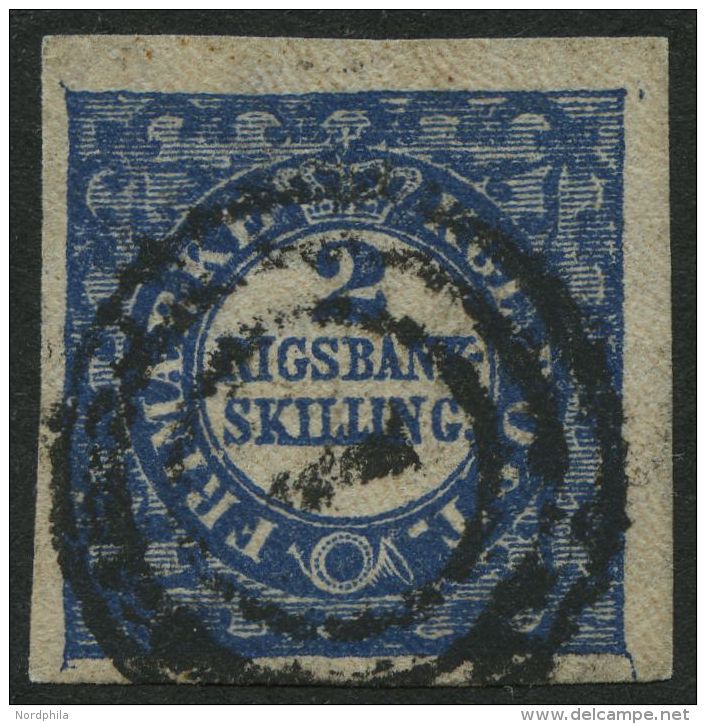 DÄNEMARK 2II O, 1852, 2 S. Bdr., Platte II, Feld 85, Pracht, Fotoattest L. Nielsen - Oblitérés