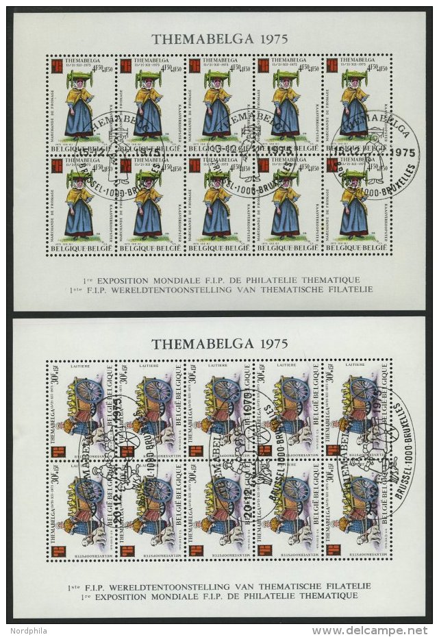 BELGIEN 1841-46 O, 1975, Kompletter Kleinbogensatz Thema-Belga Mit Sonderstempel, Pracht, Mi. 45.- - Belgique