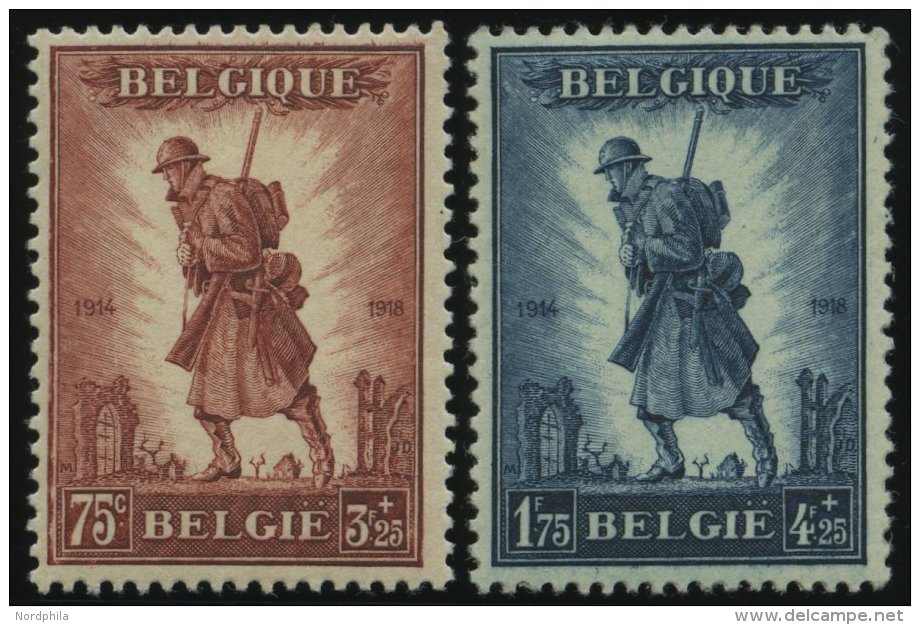 BELGIEN 342/3 *, 1932, Infanterie, Falzrest, Pracht, Mi. 150.- - Bélgica