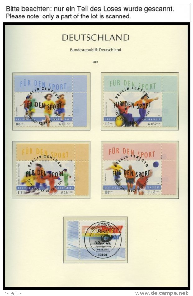 SAMMLUNGEN O, Komplette Gestempelte Sammlung Bundesrepublik Von 1987-2004 In 2 Leuchtturm Falzlosalben, Ab 1995 Eckrands - Usados