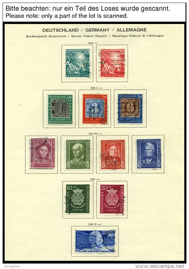 SAMMLUNGEN O, 1949-74, Gestempelte, In Den Hauptnummern Komplette Sammlung Bundesrepublik Im Schaubekalbum, Erhaltung Fe - Oblitérés