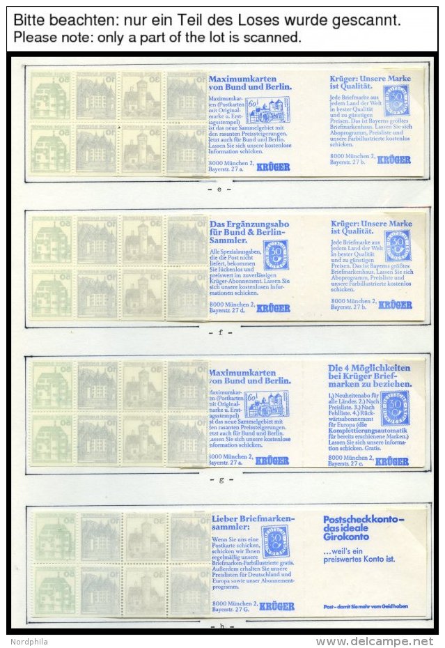 ZUSAMMENDRUCKE A. MH 22-W 78 Brief,** , 1980-82, Spezialsammlung Burgen Und Schlösser, Dabei Diverse Verschiedene M - Oblitérés