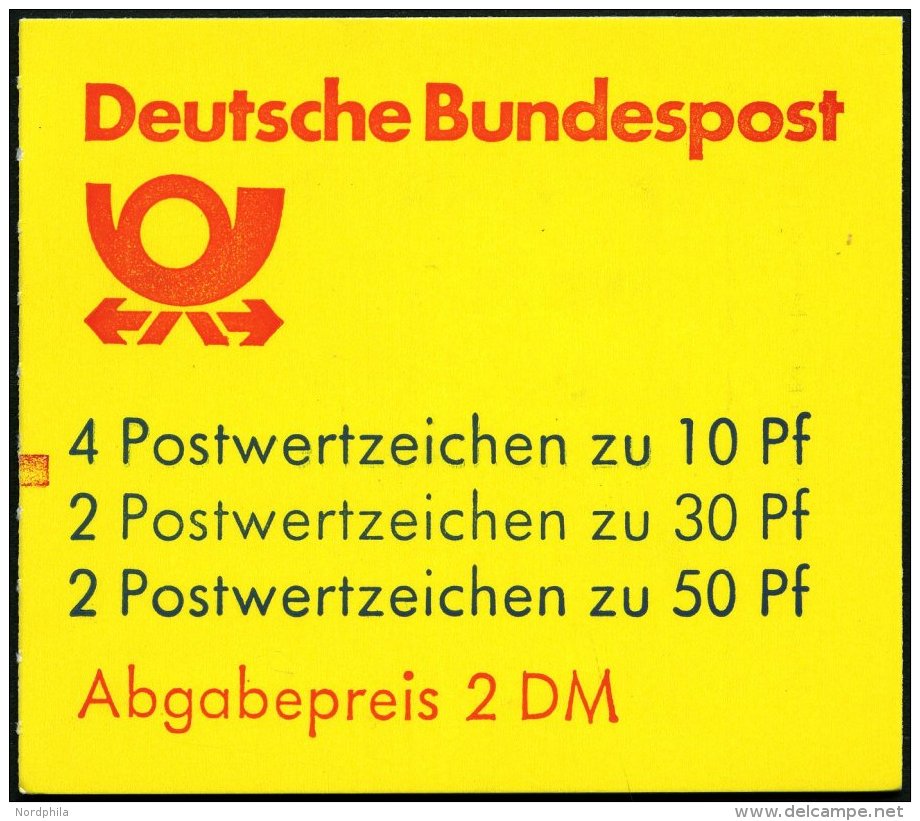 ZUSAMMENDRUCKE MH 22adK3 **, 1984, Markenheftchen Burgen Und Schlösser, 2. Deckelseite: Oberkante Brief Und P Von P - Oblitérés