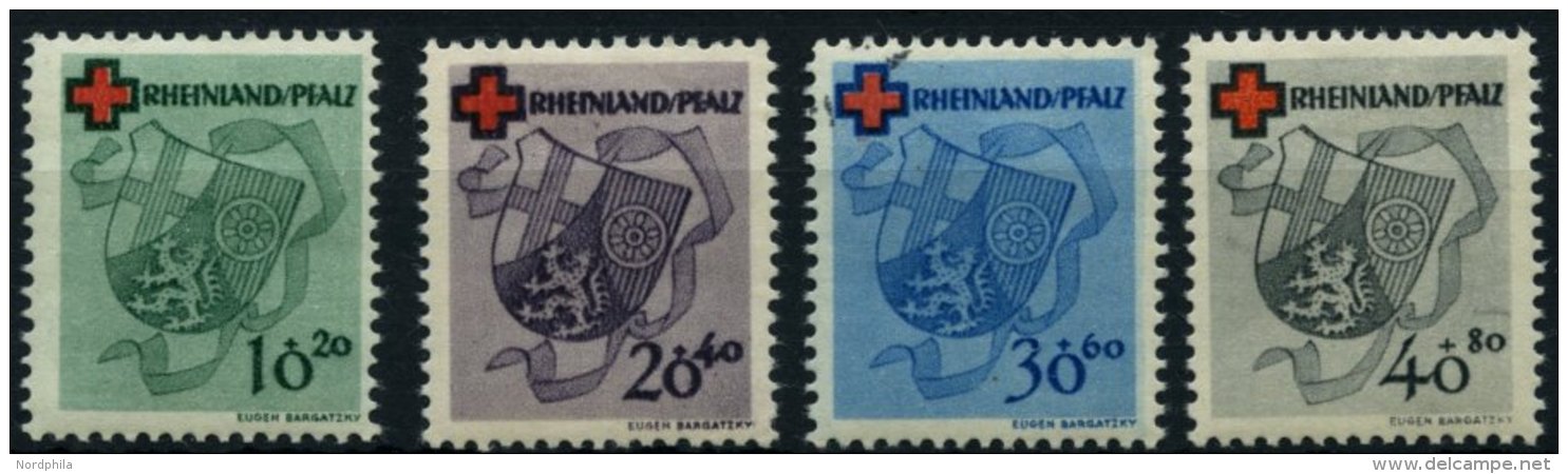 RHEINLAND PFALZ 42-45 **, 1949, Rotes Kreuz, Satz Feinst/Pracht, Mi. 85,- - Autres & Non Classés