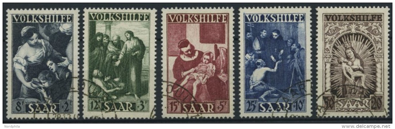 SAARLAND 267-71 O, 1949, Volkshilfe, Prachtsatz, Fotoattest Geigle, Mi. 650.- - Autres & Non Classés