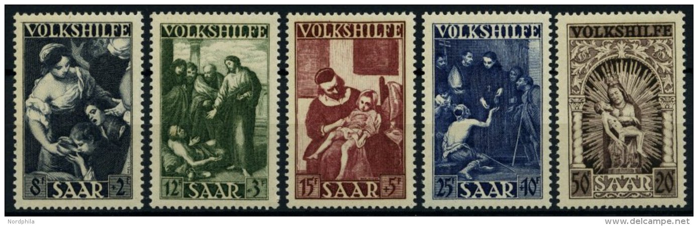 SAARLAND 267-71 **, 1949, Volkshilfe, Prachtsatz, Mi. 110.- - Autres & Non Classés