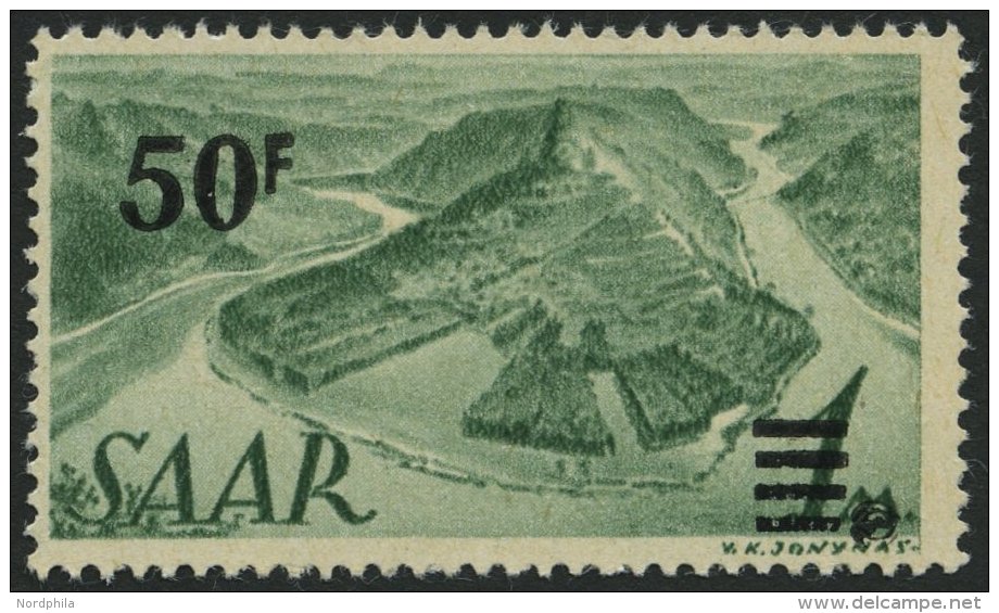 SAARLAND 238I **, 1947, 50 Fr. Auf 1 M. Urdruck, Pracht, Signiert, Mi. 200.- - Autres & Non Classés