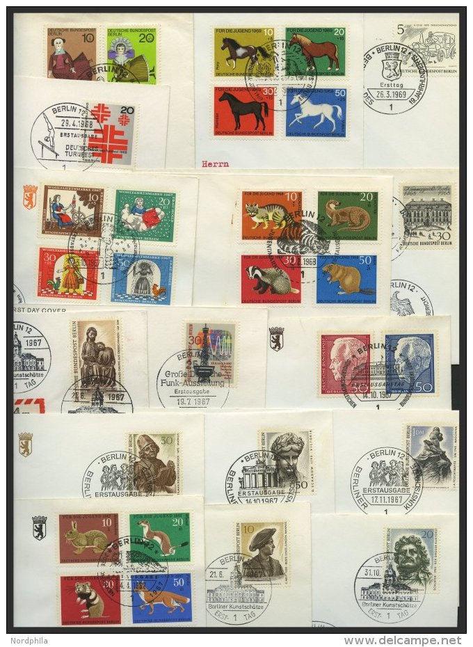 JAHRGÄNGE 299-378 BRIEF, 1967-70, 4 Komplette Jahrgänge Auf FDC`s, Pracht - Autres & Non Classés