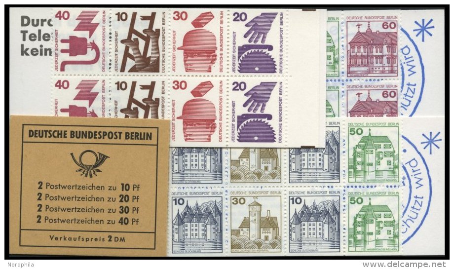 ZUSAMMENDRUCKE MH **, 1974-80, 4 Verschiedene Markenheftchen: 8a, 9IId, 10Ia, 11a Und 12ca, Pracht, Mi. 64.- - Se-Tenant