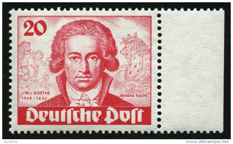 BERLIN 62 **, 1949, 20 Pf. Goethe, Pracht, Gepr. Schlegel, Mi. 150.- - Oblitérés