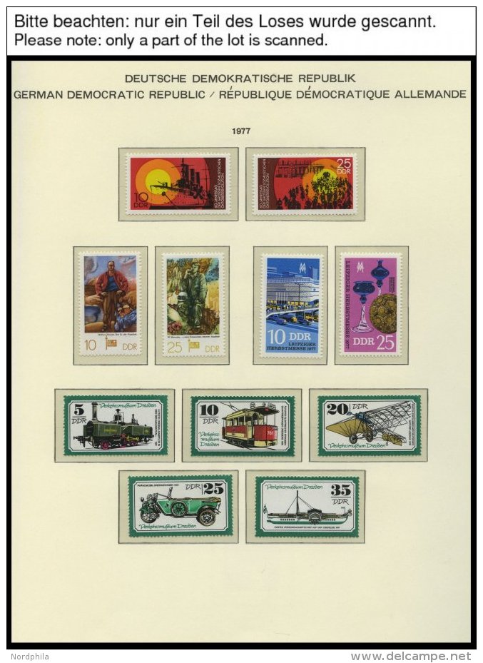 SAMMLUNGEN **, Bis Auf Mi.Nr. 2070-75 Komplette Postfrische Sammlung DDR Von 1975-79 Im Schaubek Falzlosalbum, Prachterh - Collections
